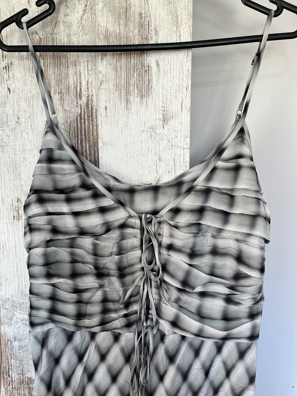 Sample (DISSH) Dress In Black And White Diamond Print - Image 2