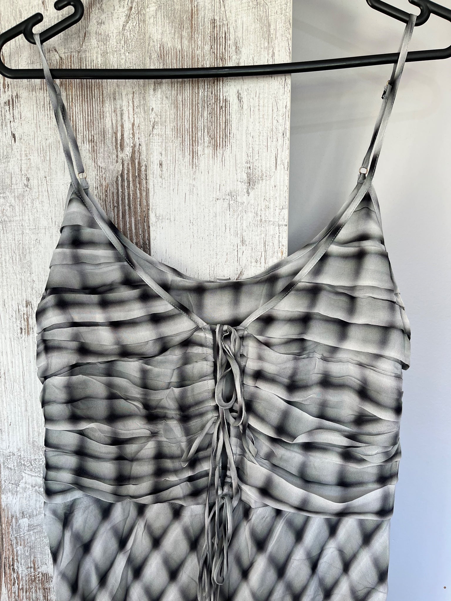 Sample (DISSH) Dress In Black And White Diamond Print - Image 2