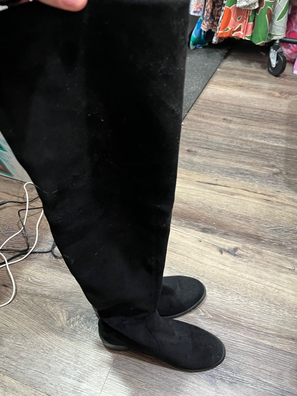 Stuart Weitzman Black Suede Over-the-Knee Boots Size 37 - Image 2