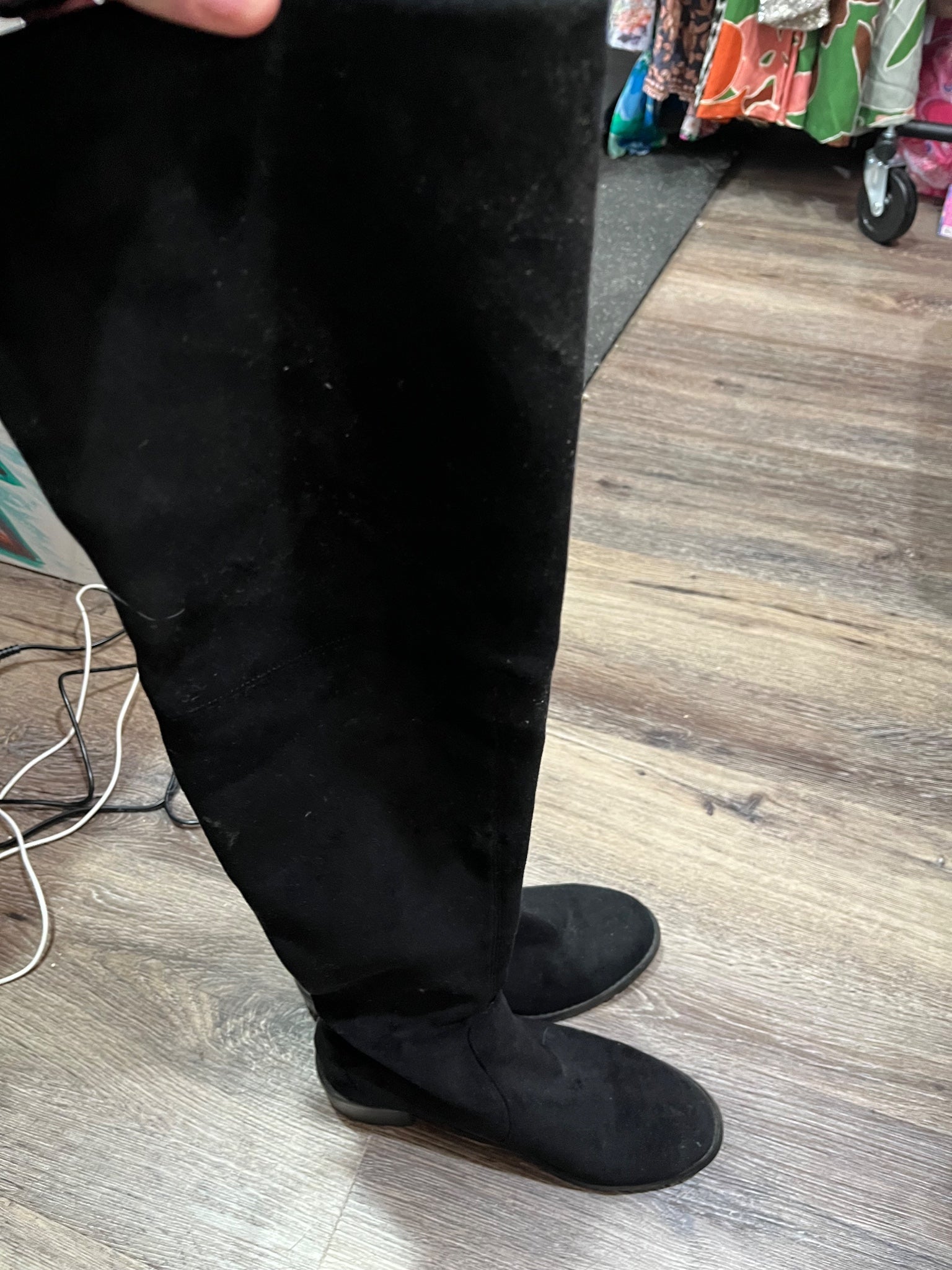 Stuart Weitzman Black Suede Over-the-Knee Boots Size 37 - Image 2
