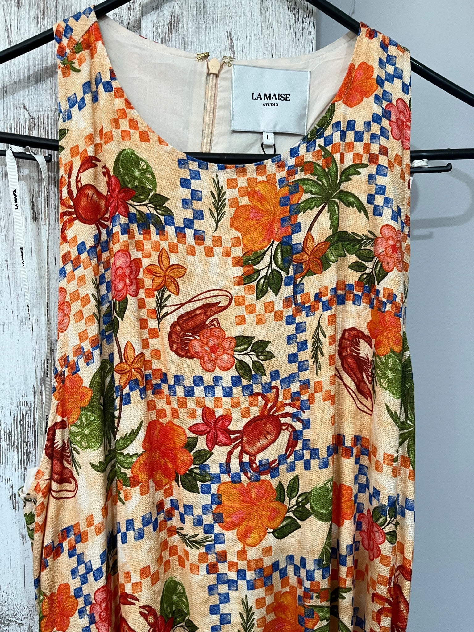 LA MAISE Alani Floral Crab Print Maxi Dress Size 12 - Image 2