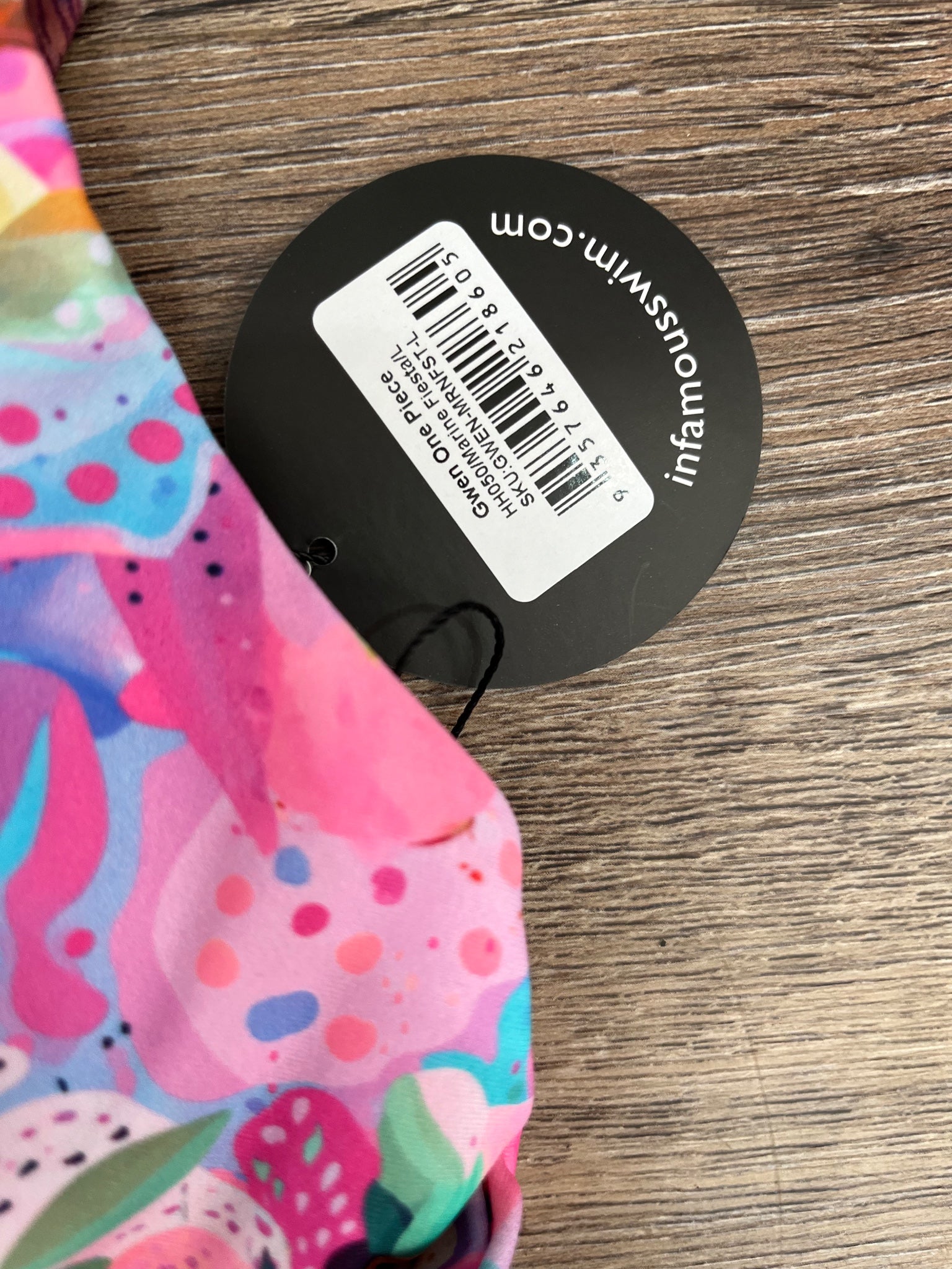 infamousswim.com Gwen One Piece Swimsuit Abstract Print Size L - Image 2