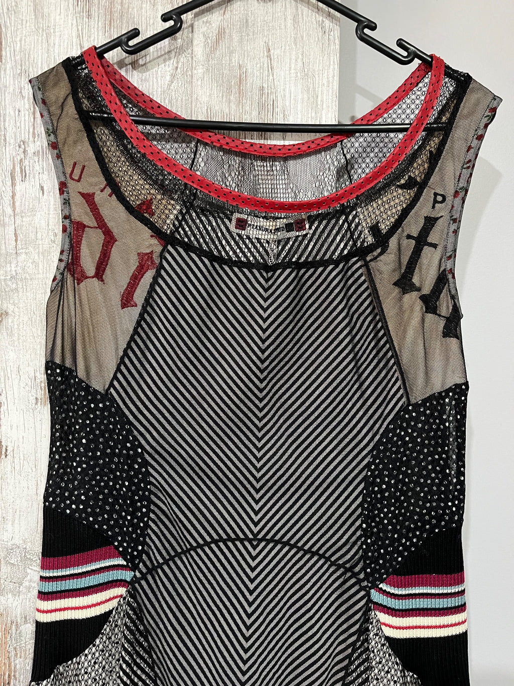 Vintage Pianura Studio Patchwork Mesh Dress - Image 2