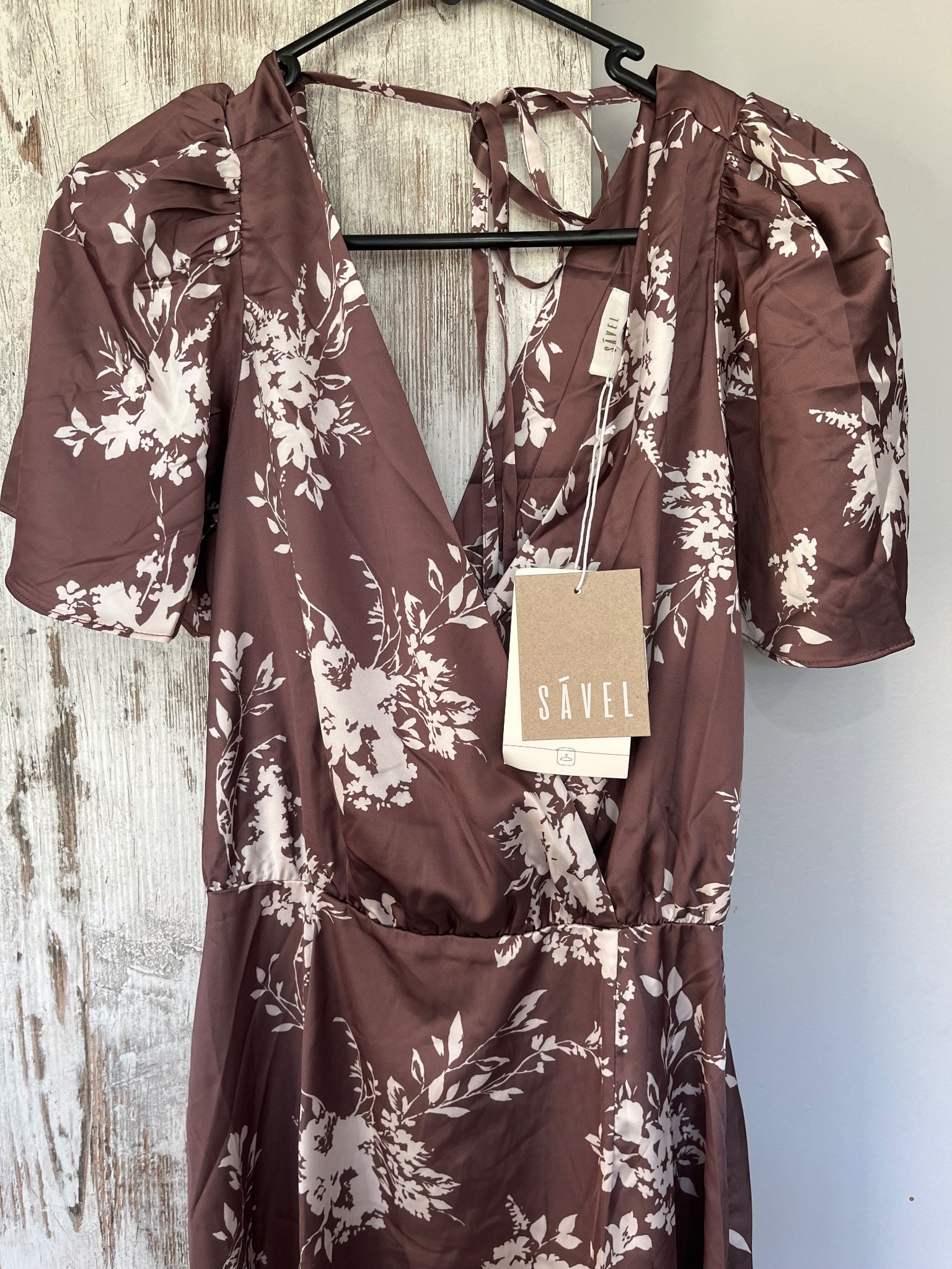 SÄVEL Diana Floral Midi Dress Chocolate Bouquet RRP $249.95 - Image 2