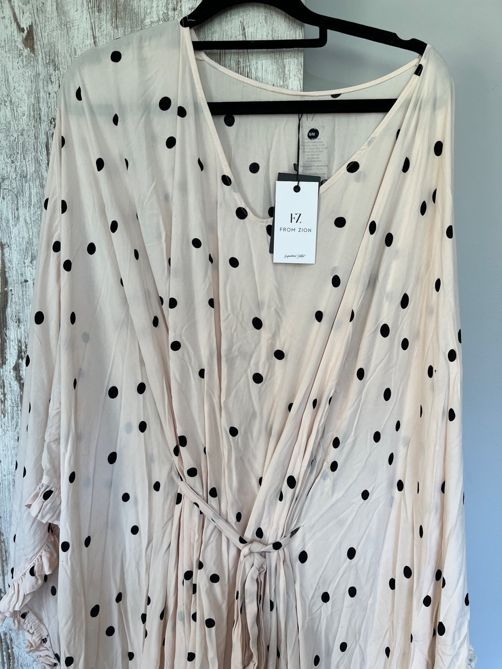 From Zion Holiday Kaftan Windborne Polka Dot Dress S/M - Image 2