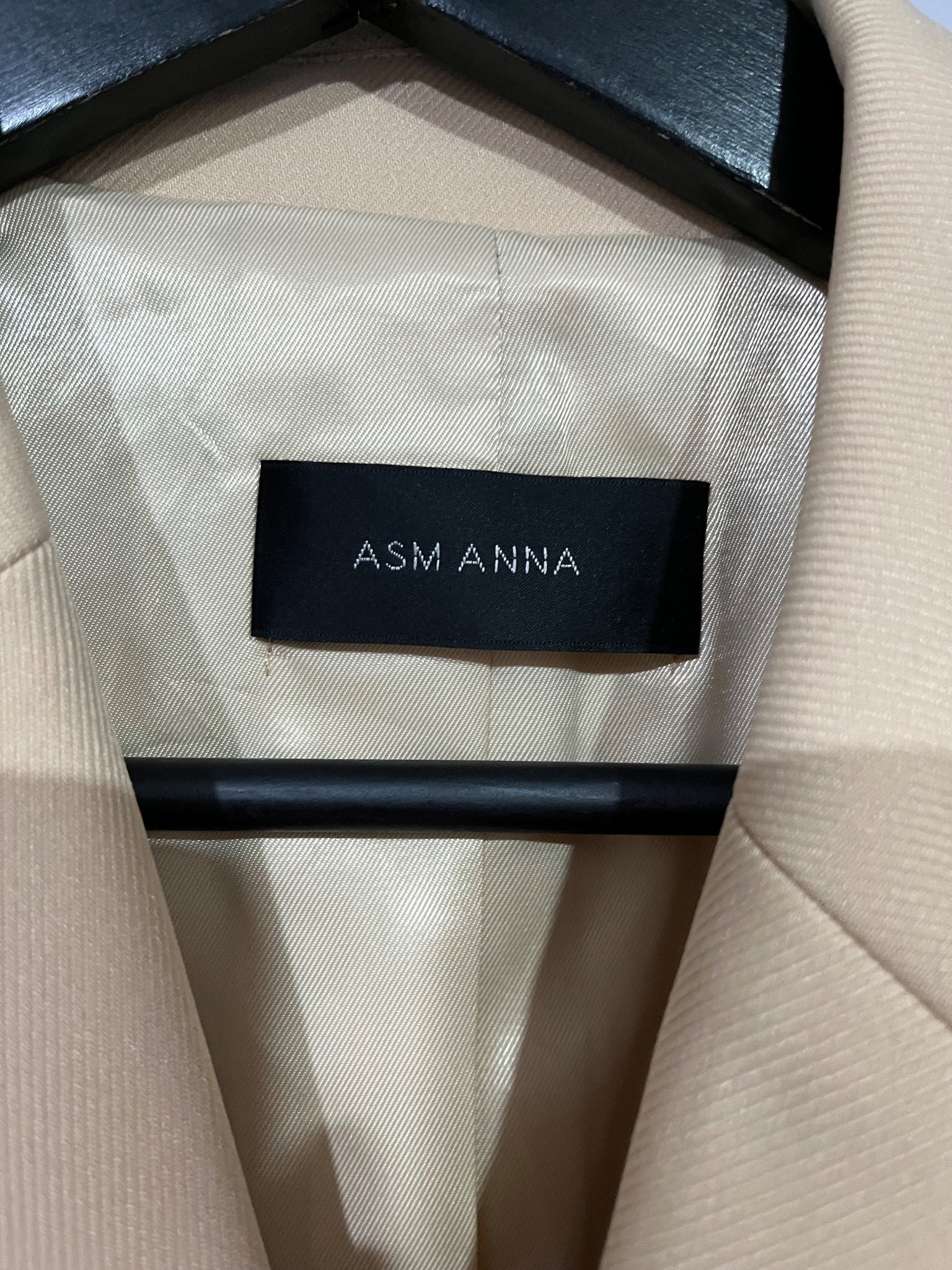 ASM ANNA Beige Double-Breasted Long Coat - Image 2