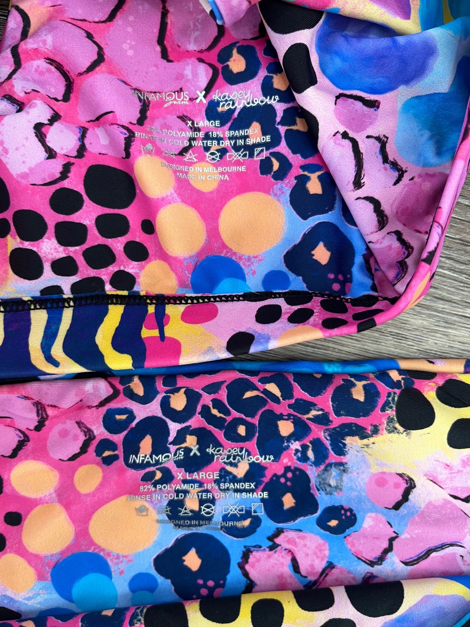 x Kasey Rainbow Neon Animal Print Bikini Set - Image 2