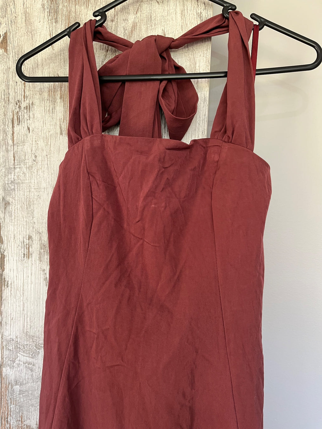 Dazie One Last Time Halter Midi Dress Deep Cherry Size 10 - Image 2