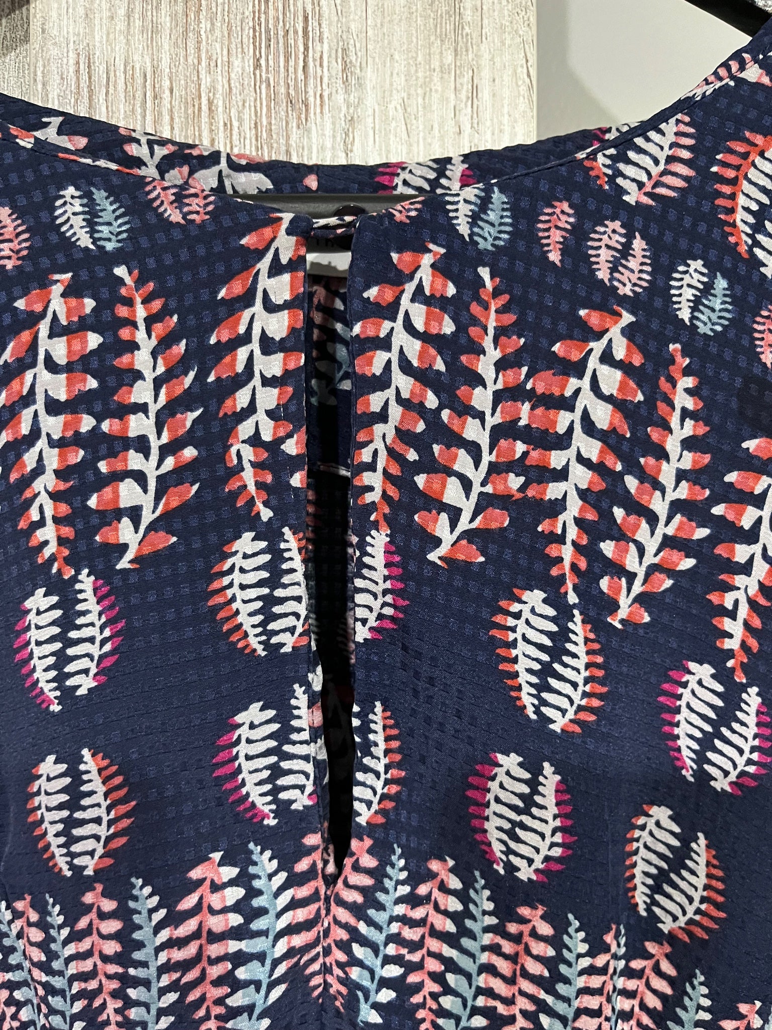 Scanlan Theodore Navy Leaf Print Blouse - Image 2