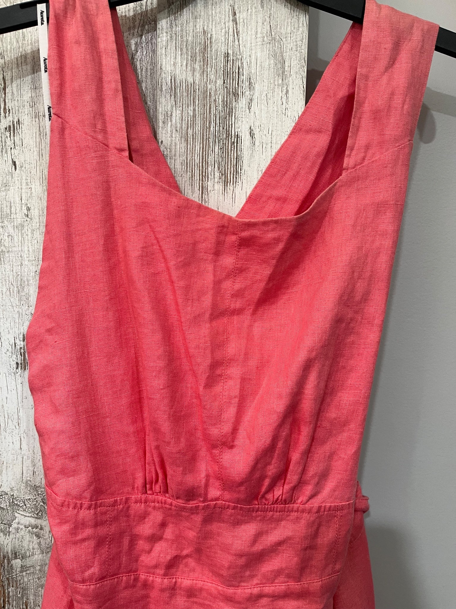 Aureta Elke Linen Maxi Dress Cerise Pink - Image 2
