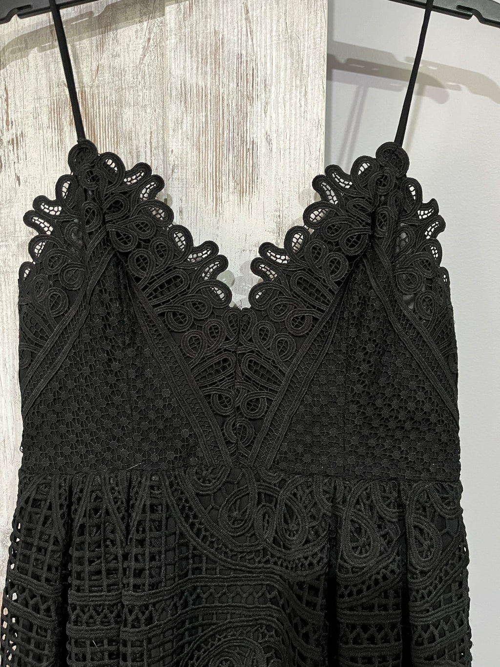 Seed Heritage Black Lace Midi Dress Size 12 - Image 2
