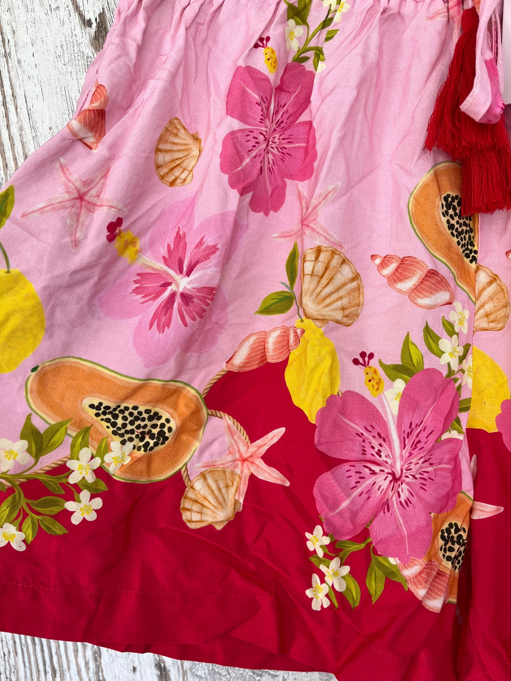 New U Collection Tropical Fruit & Floral Print Shorts Size 14 - Image 2