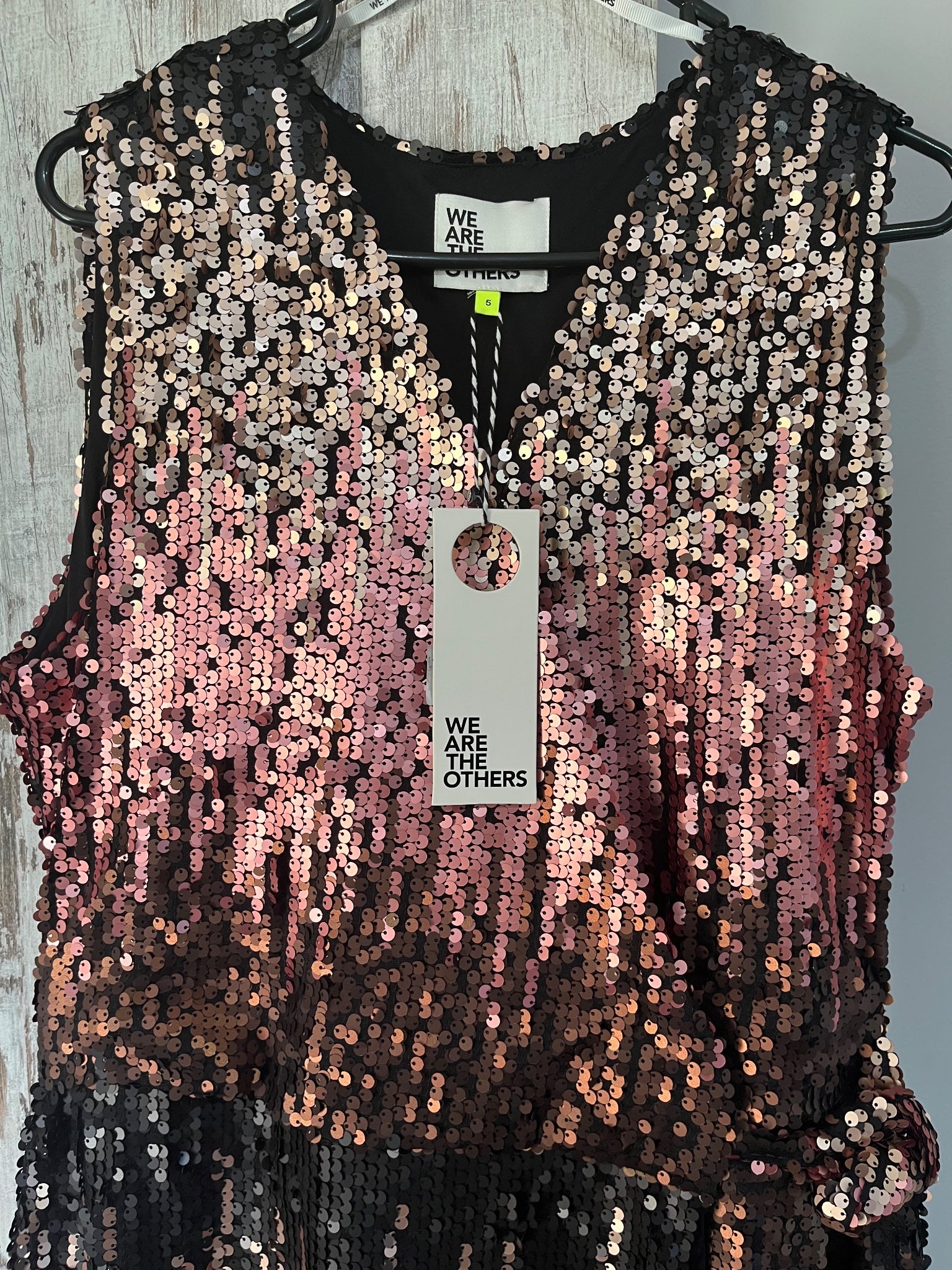 We Are The Others Sequin Wrap Dress Multicolour Size 5 (14) - Image 2