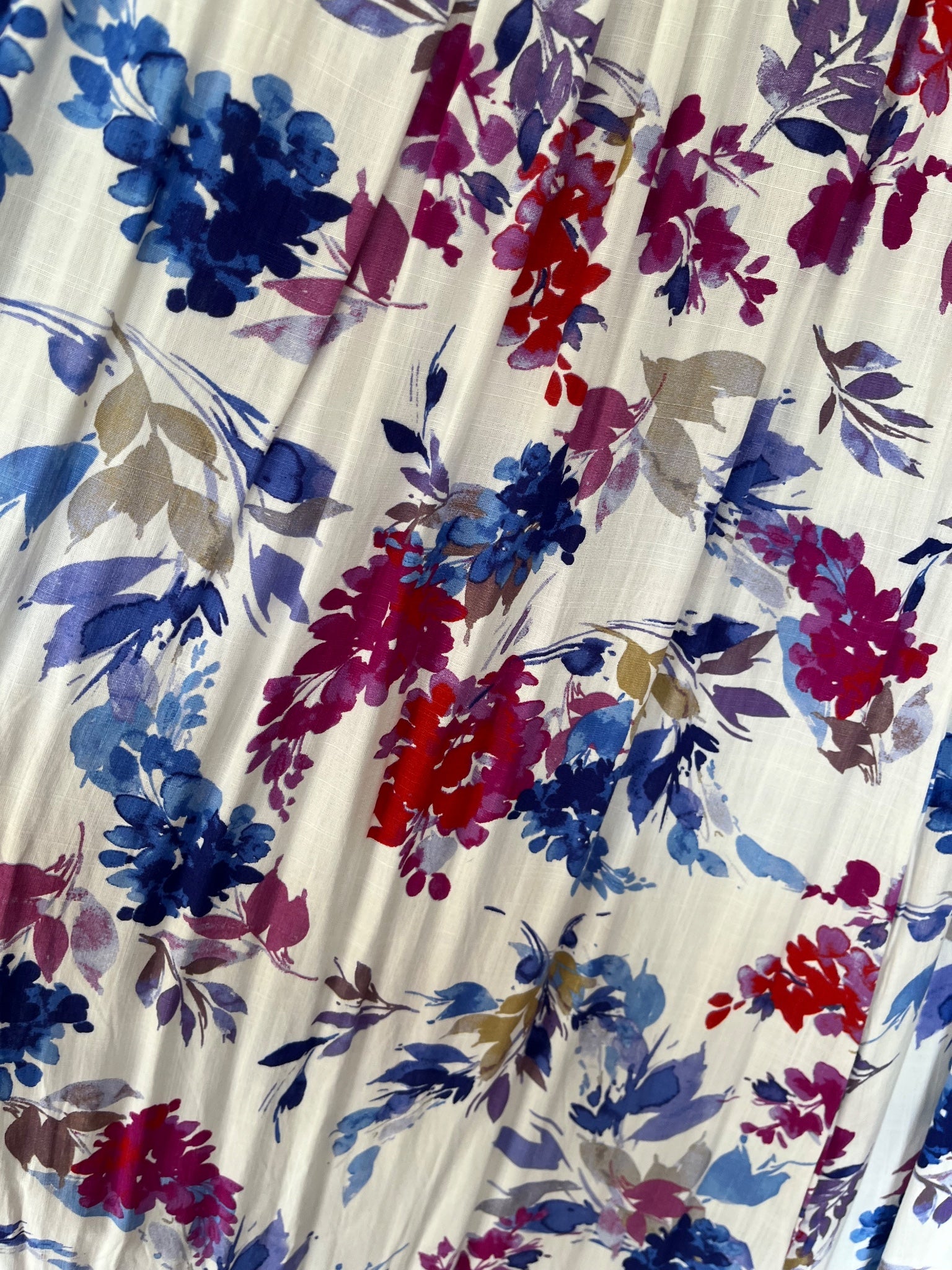 WHITE | CLOSET Floral Print Pleated Maxi Skirt Size 12 - Image 2