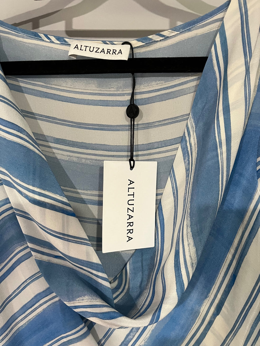 Altuzarra Lucia Striped Silk Cowl Neck Dress RRP $1525 - Image 2