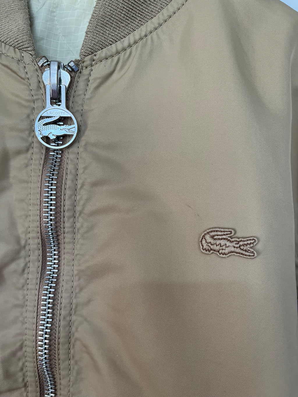 Lacoste Reversible Bomber Jacket Tan Cream RRP $450 - Image 2