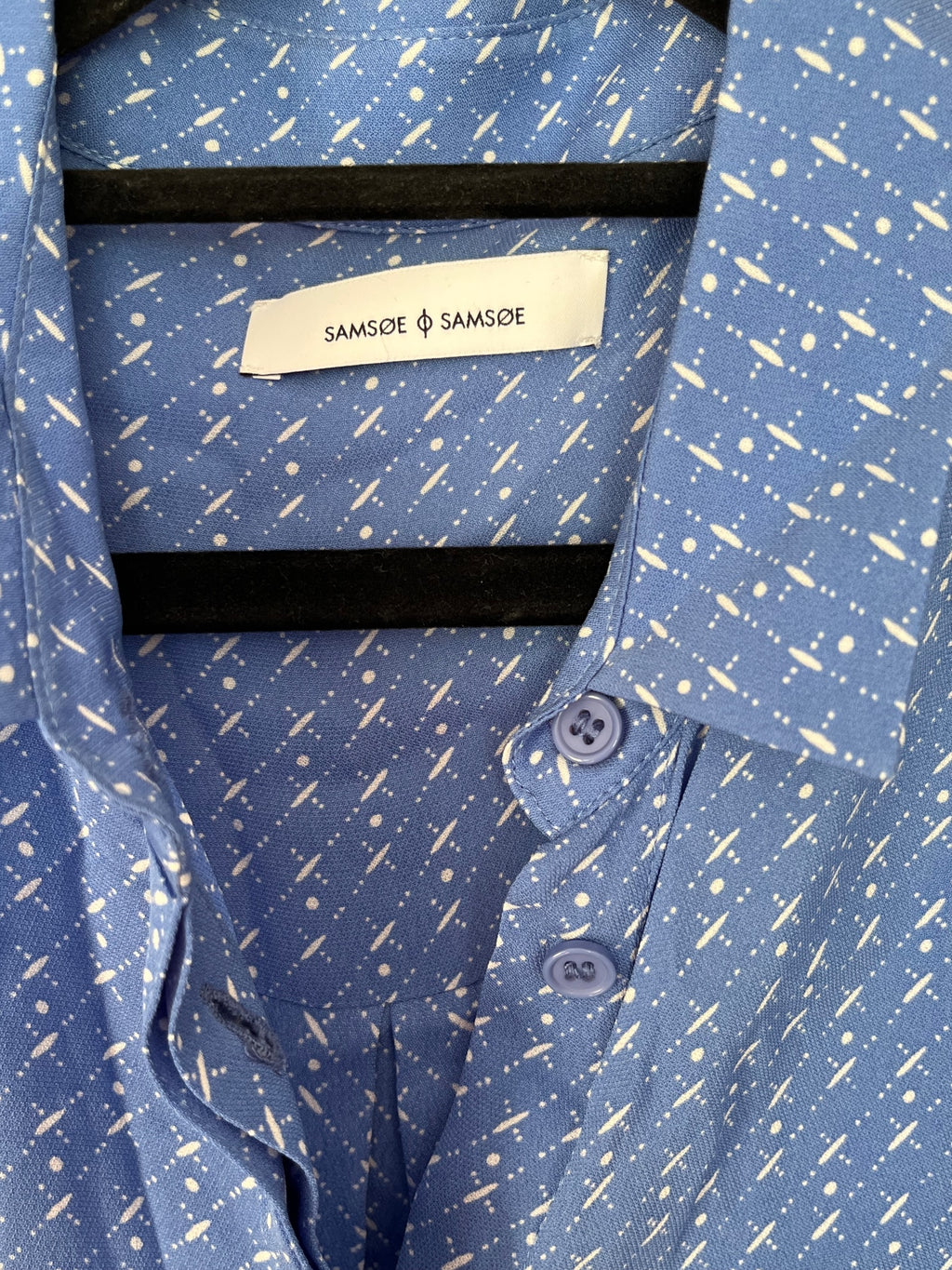 SAMSØE Φ SAMSØE Stella Blue Starry Print Shirt Dress - Image 2