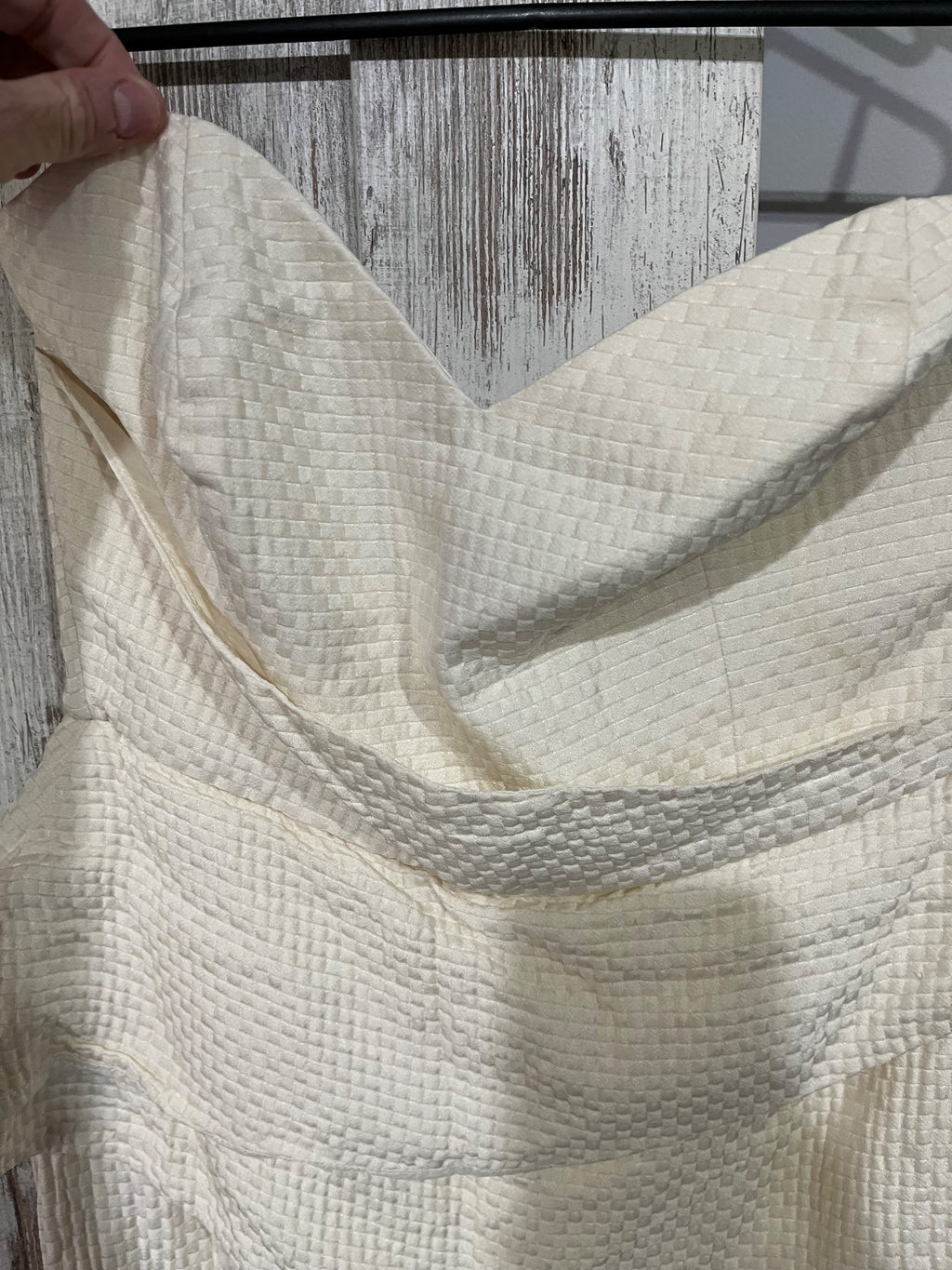 Zimmermann Strapless Textured Peplum Mini Dress Cream Size 3 - Image 2