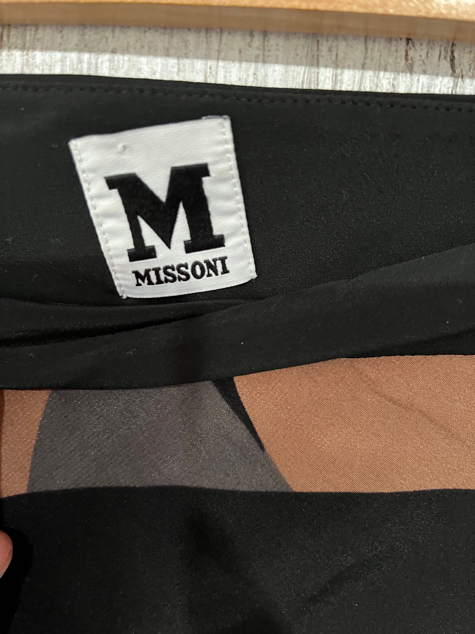 MISSONI Geometric Print Silk Asymmetrical Midi Skirt - Image 2