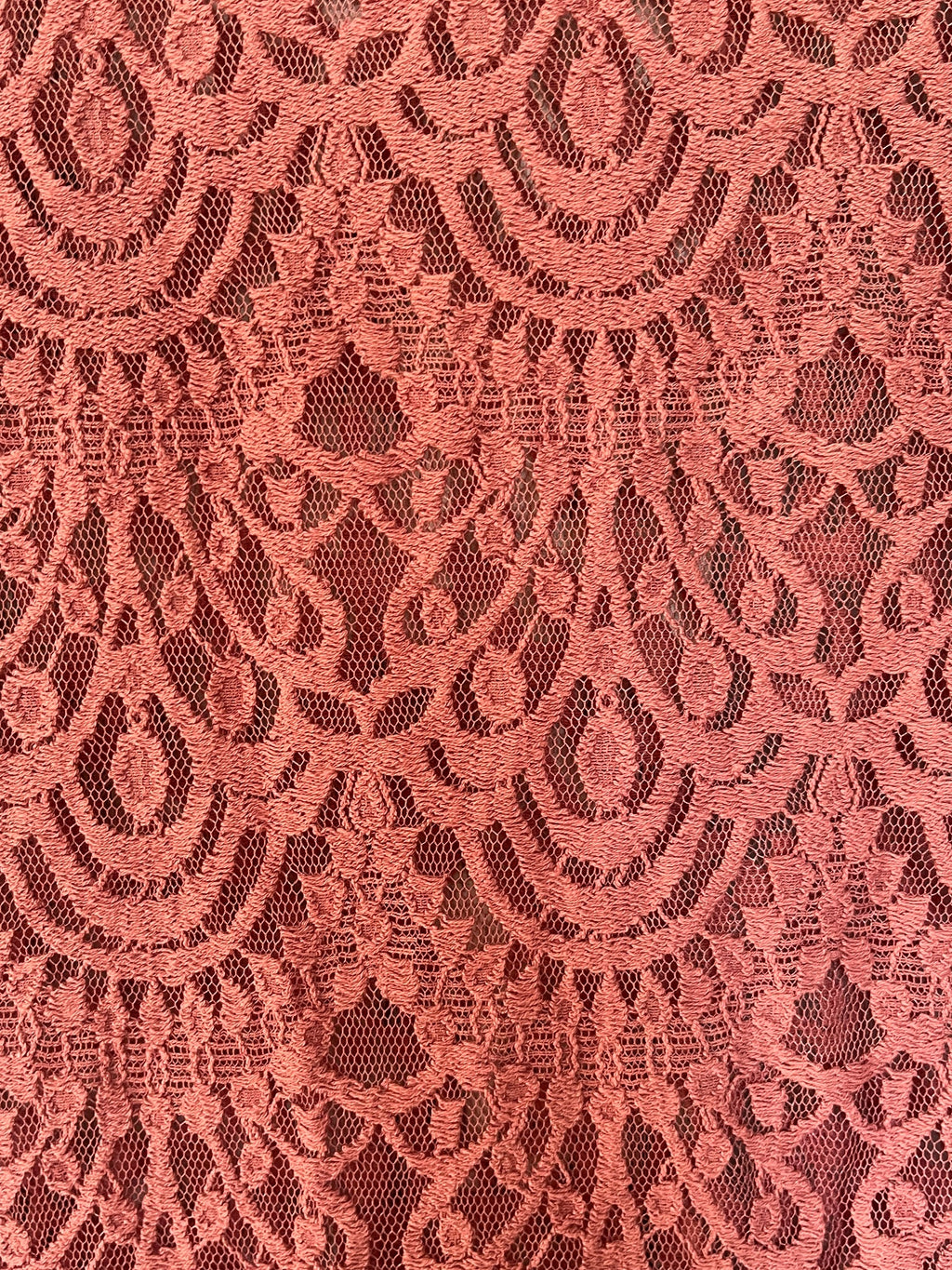 DECJUBA Dusty Rose Lace Short Sleeve Blouse Size L - Image 2