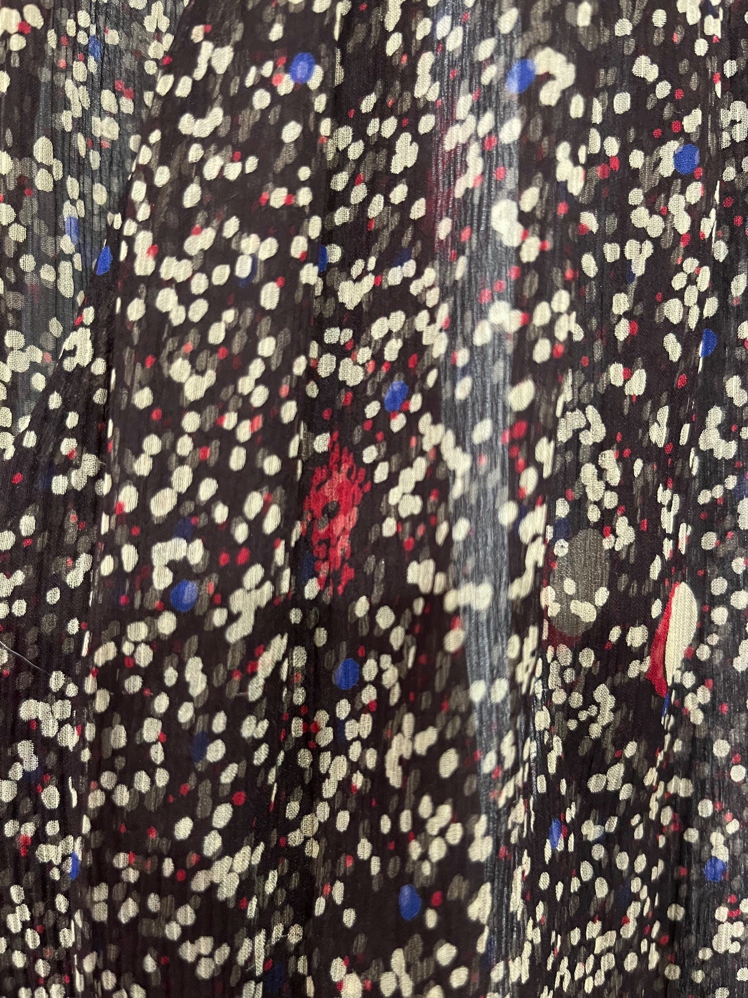 Golden Goose Silk Sleeveless Polka Dot Drop-Waist Dress - Image 2