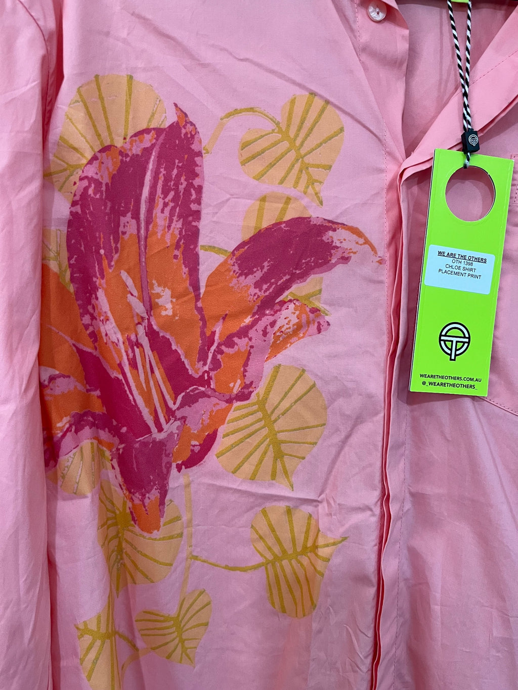 WE ARE THE OTHERS Chloe Floral Long Sleeve Button-Down Shirt Pink Size 2 - Image 2