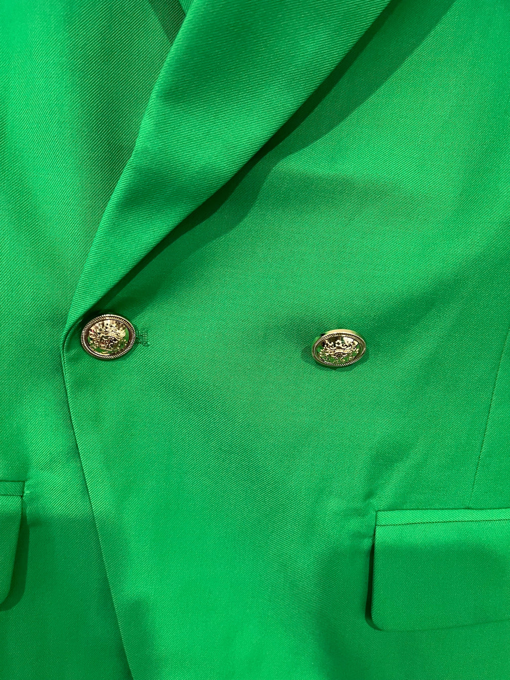 We Are The Others Carrie Double Breasted Blazer Bright Green Size XL - Image 2