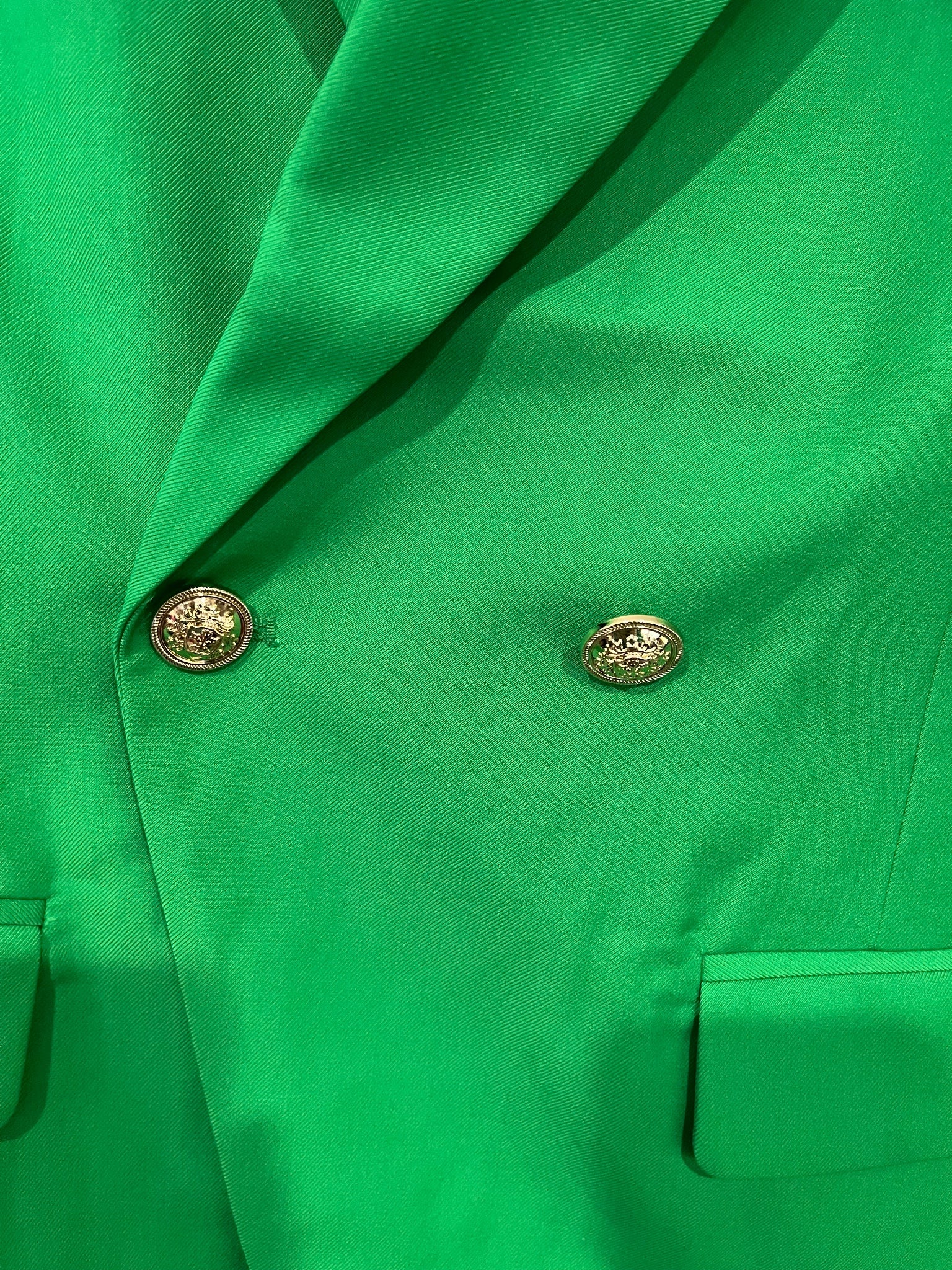 We Are The Others Carrie Double Breasted Blazer Bright Green Size XL - Image 2