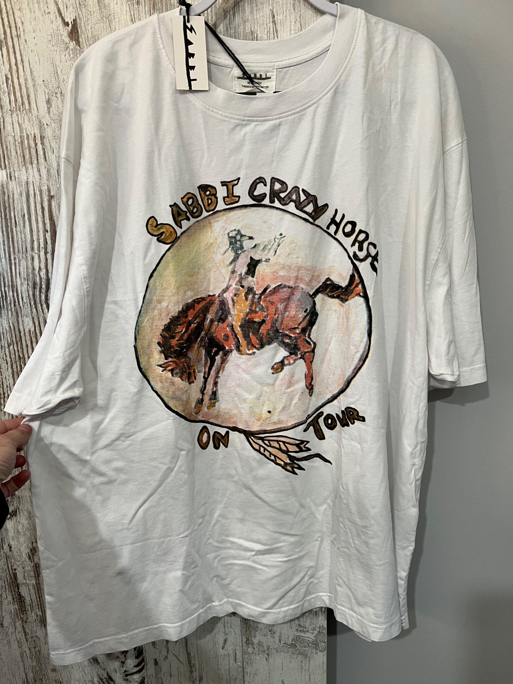 Sabbi Crazy Horse On Tour Graphic T-Shirt White Size L - Image 2