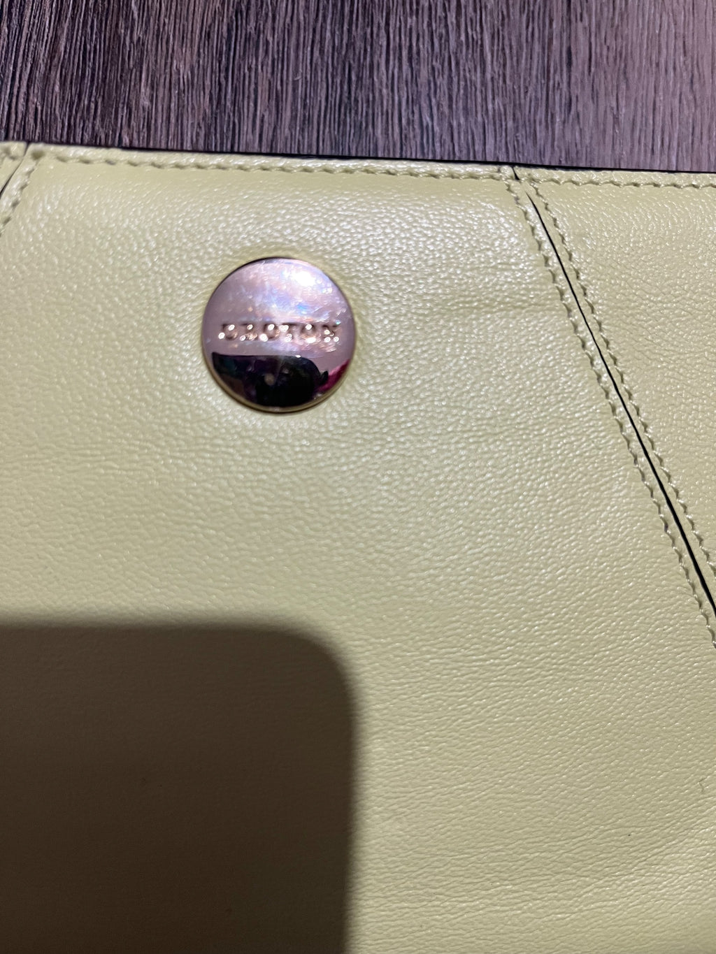 Oroton Lime Green Leather Zip-Around Wallet - Image 2