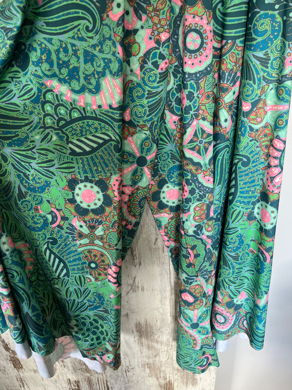 Exotica Women's Abstract Print High-Rise Palazzo Pants Size L - Image 2