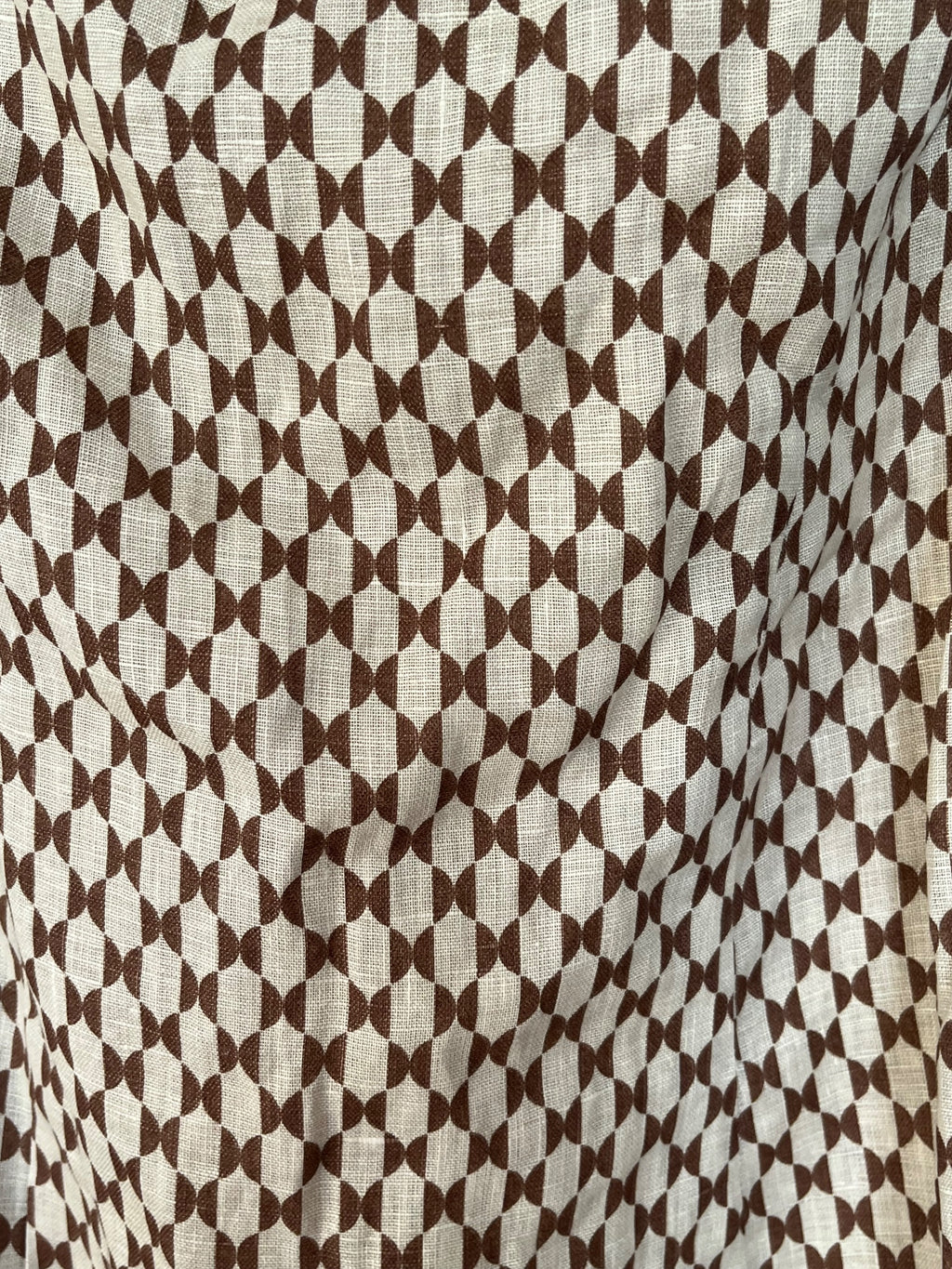 DISSH Geometric Print Strapless Mini Dress Brown Beige Size 8 - Image 2