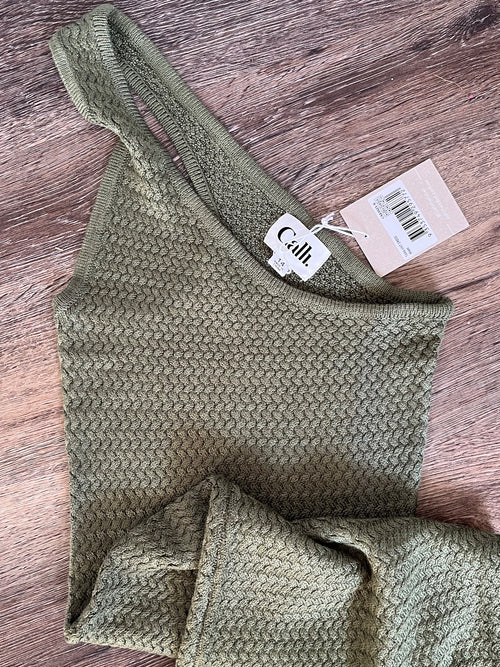 Calli.. Tara Knit Midi Dress Khaki Size 14 - Image 2