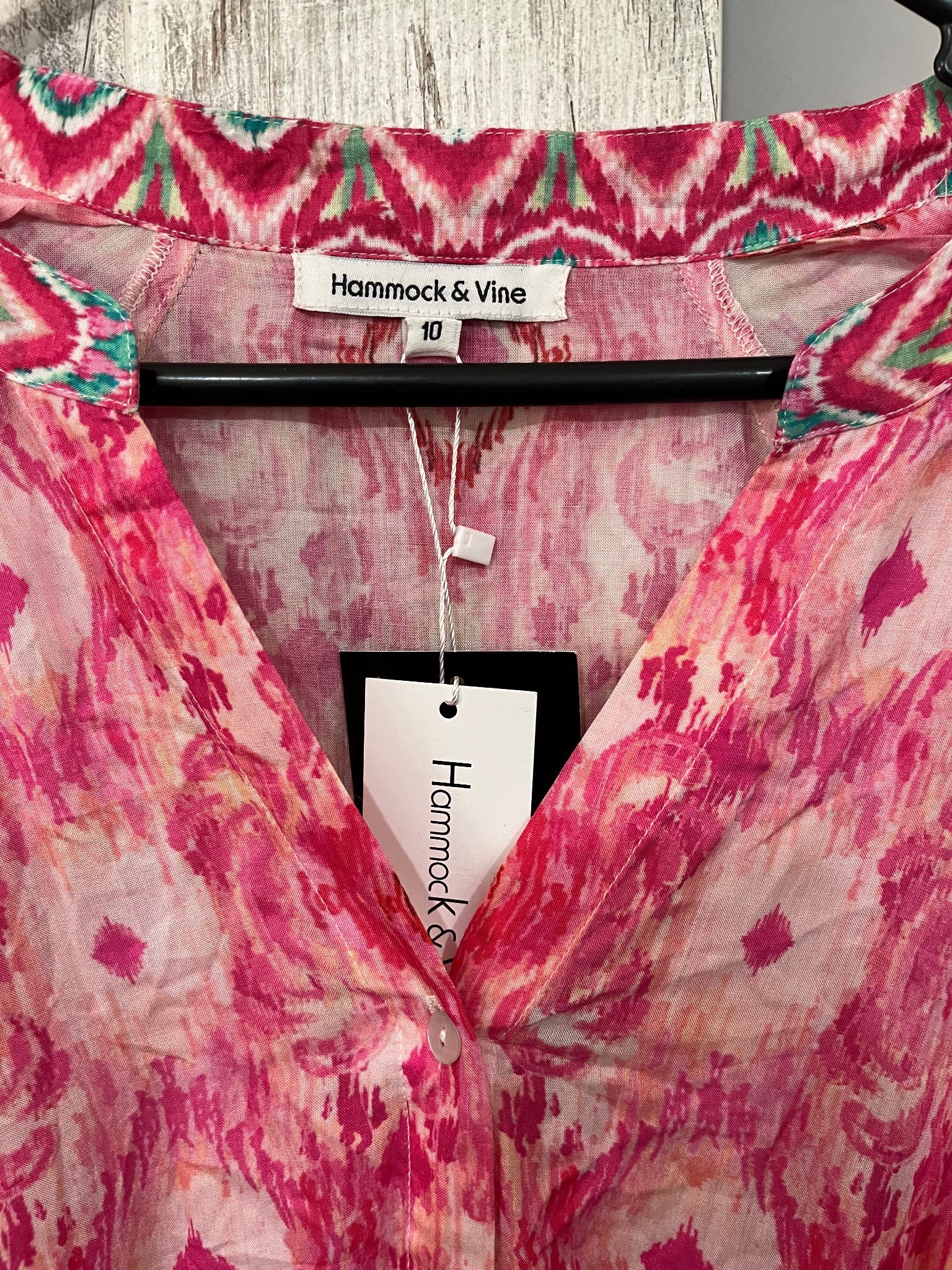 Hammock & Vine Pink Multi-Colored Printed Button-Down Tunic Dress - Image 2