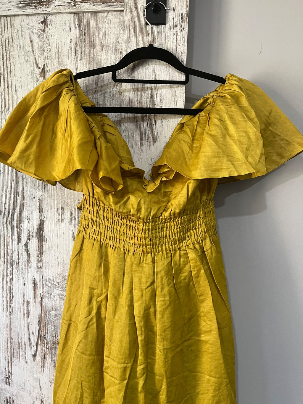 Rooh Collective Mustard Yellow Ruffle Maxi Dress Size S rrp $499 - Image 2