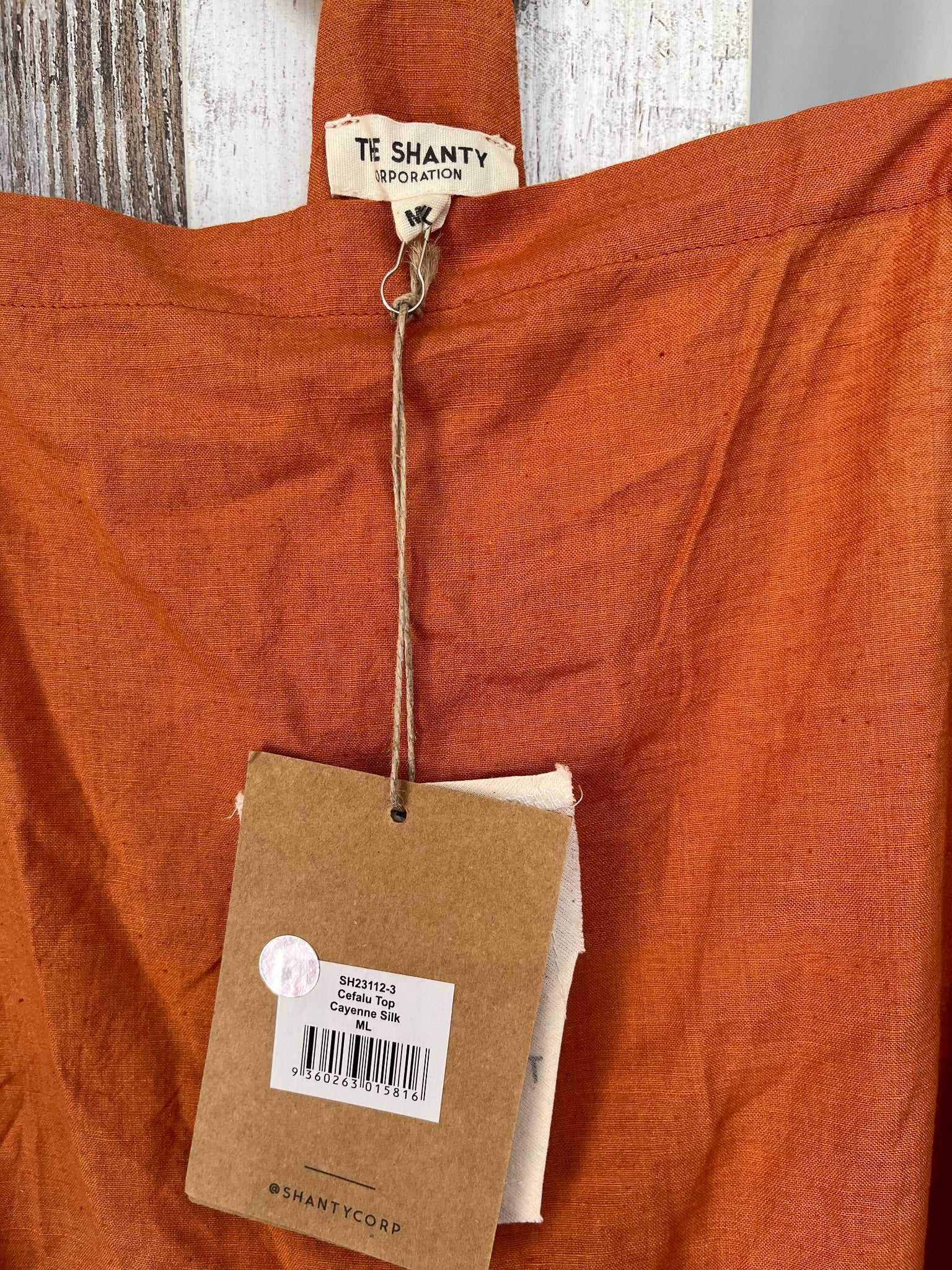 The Shanty Corporation Cefalu Top Cayenne Silk Size ML RRP $169.95 - Image 2