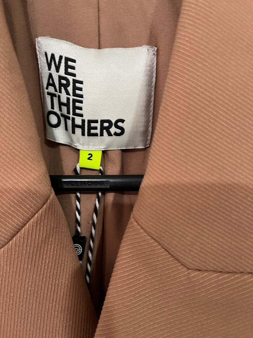 We Are The Others Double Breasted Fitted Blazer Peach /pink - Image 2