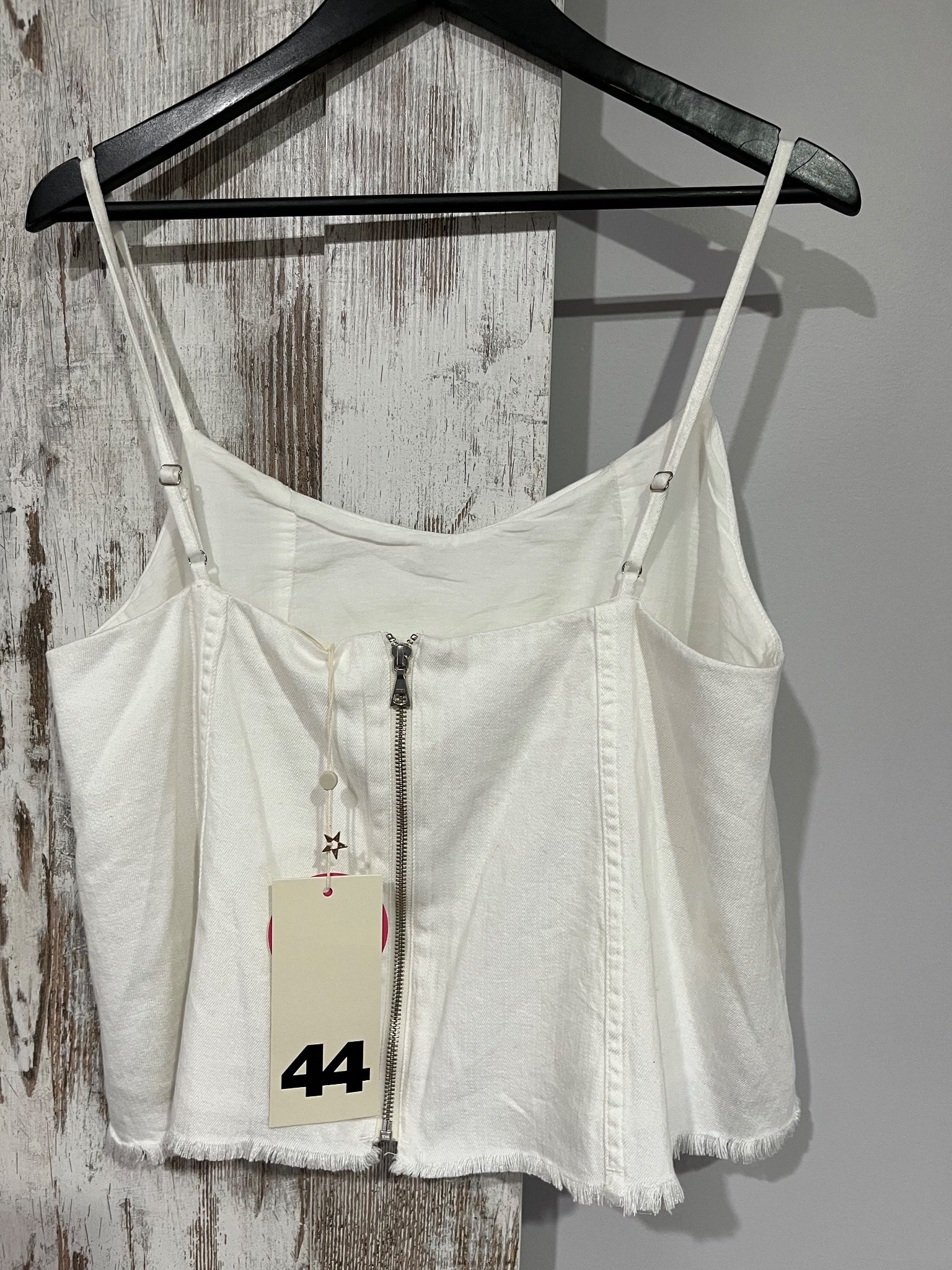 Sass & Bide Follow The Wind Ivory Denim Cami Top - Image 2