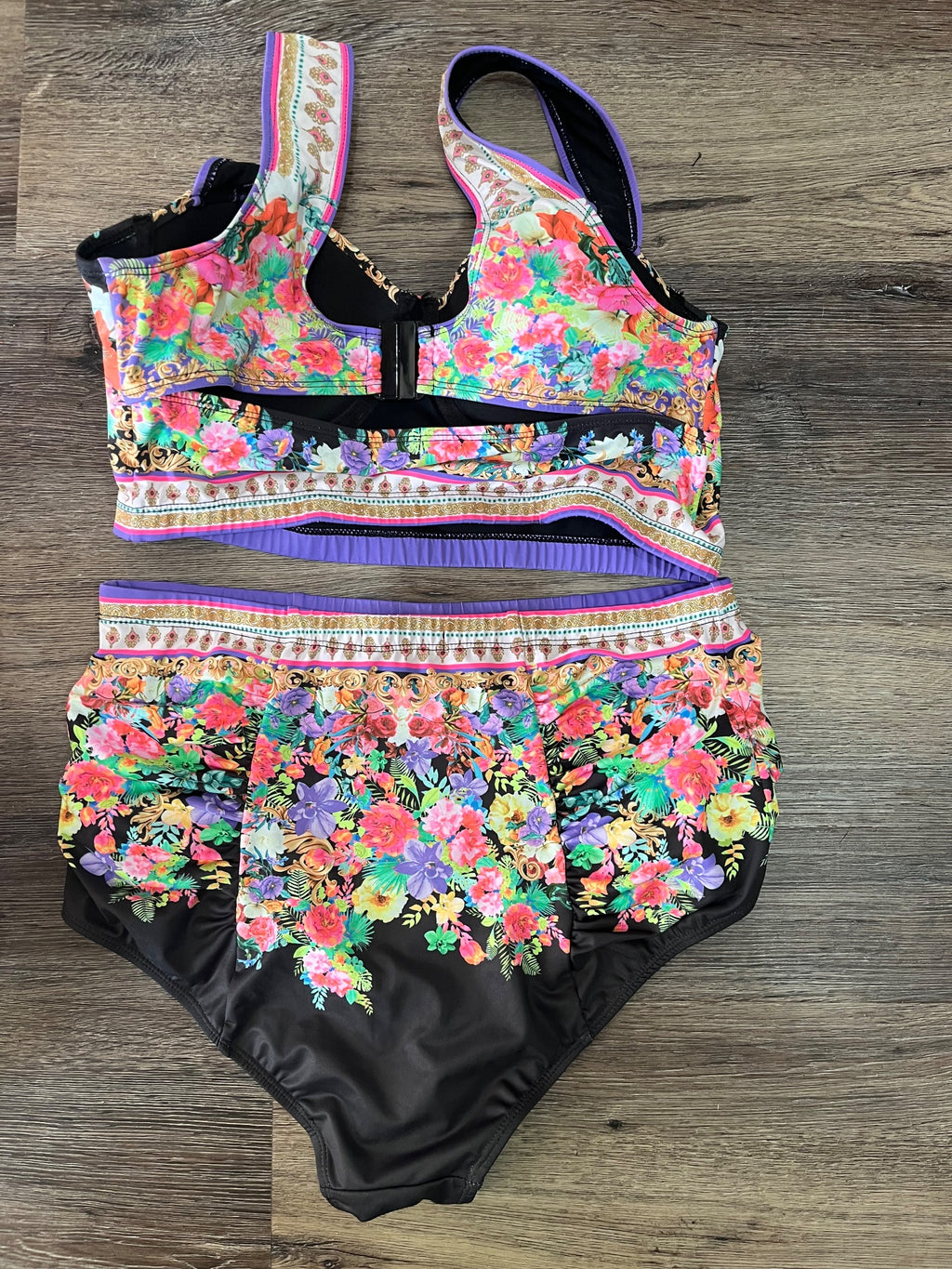 LOVERHEARTS Floral High-Waisted Bikini Set Size 14 - Image 2
