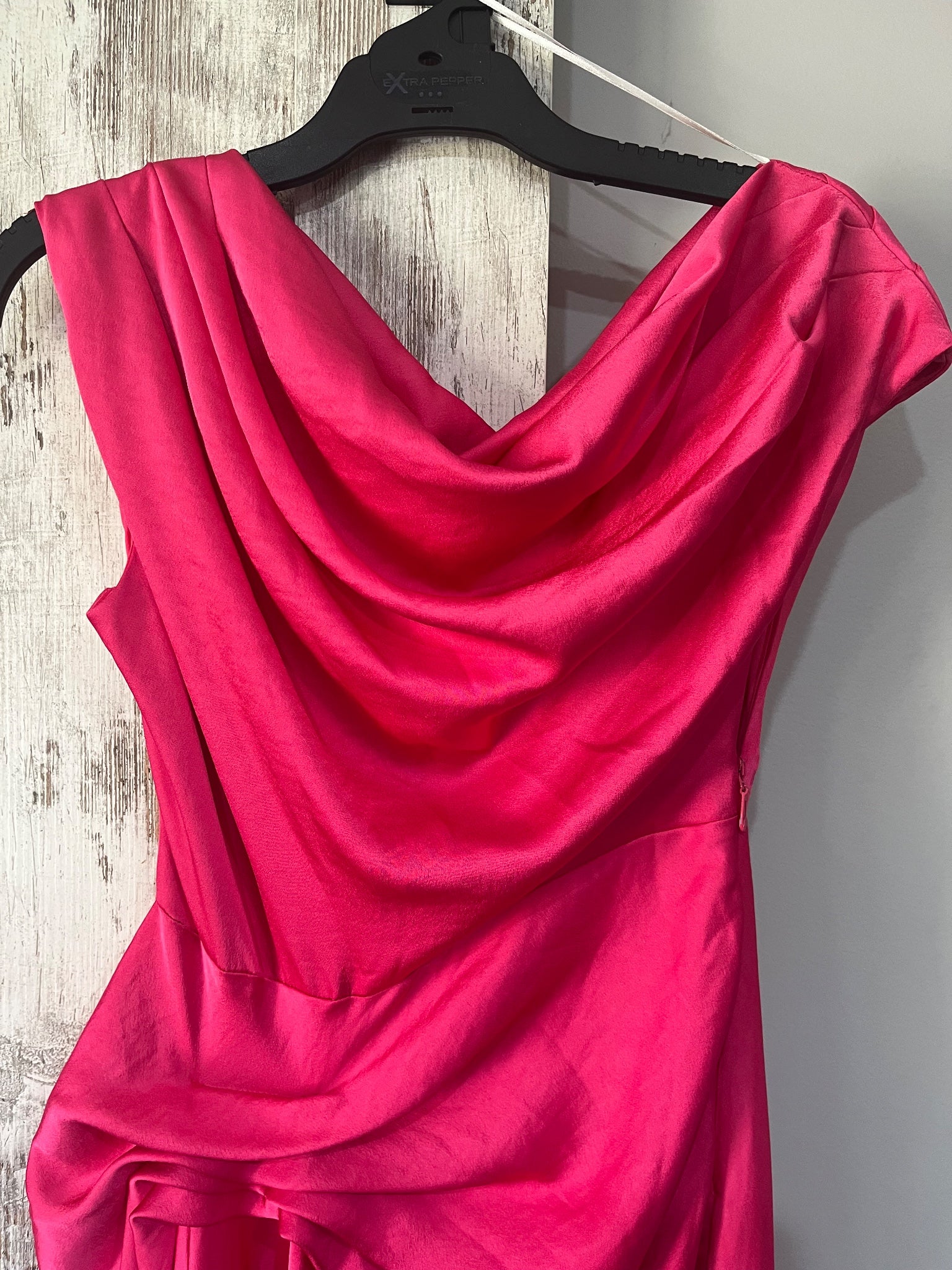 SAVEL Pink Cowl Neck Sleeveless Midi Dress Size 10 - Image 2