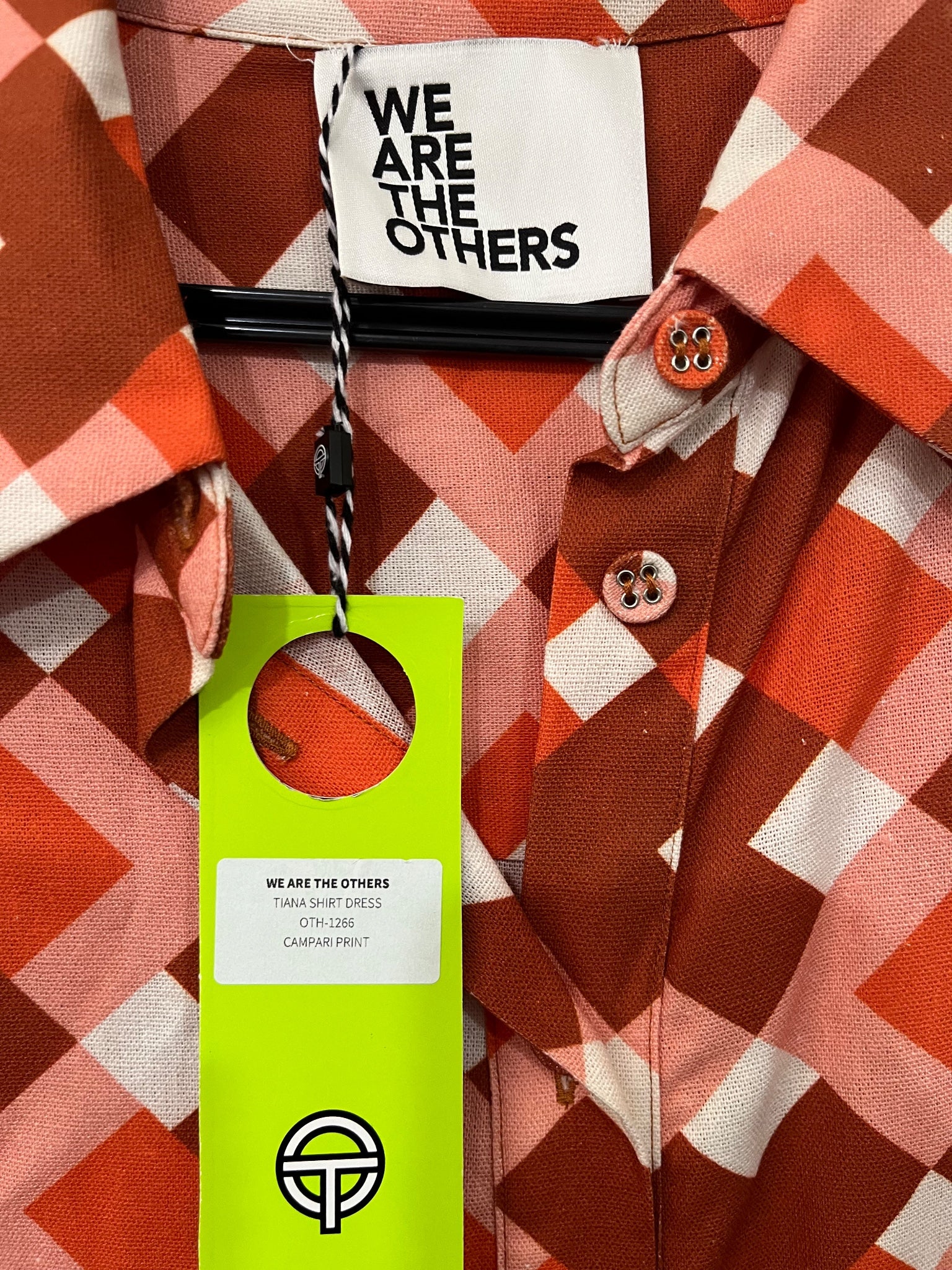 We Are The Others Tiana Shirt Dress Campari Print - Image 2