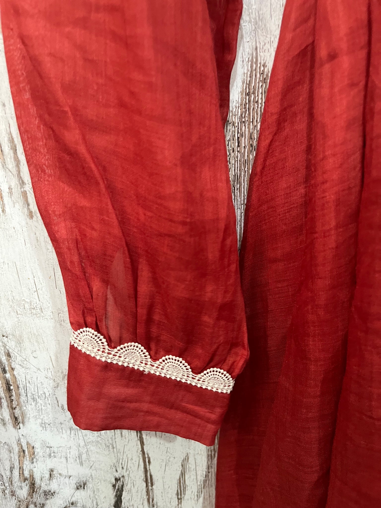 La Maise Studio Lyon Shirt Maxi Dress in Rust Red - Image 2