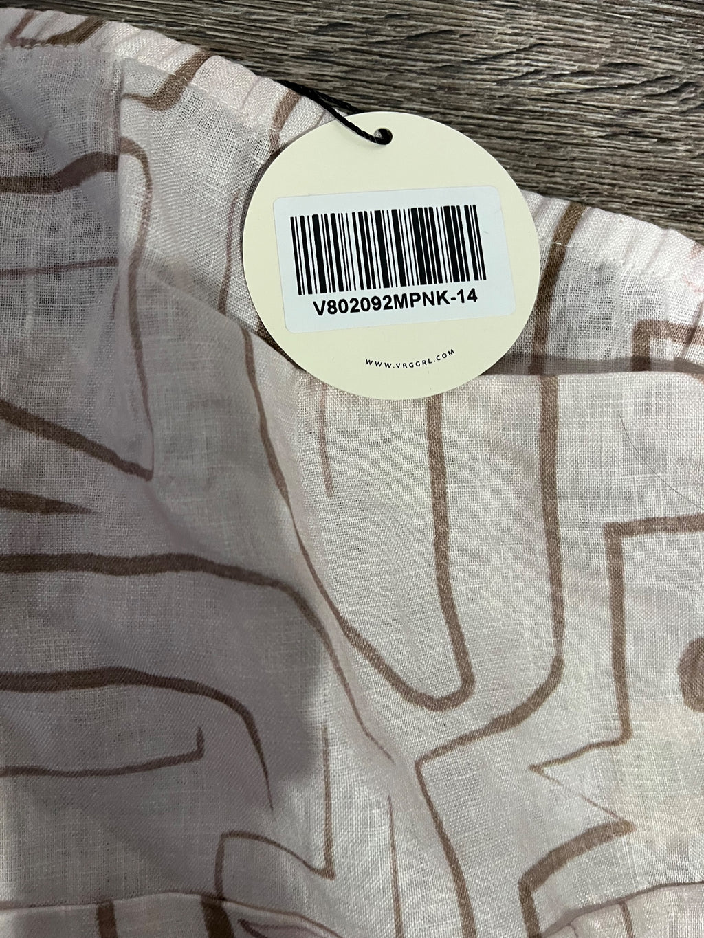 VRG GRL Abstract Print Linen Blend Tube Top - Image 2