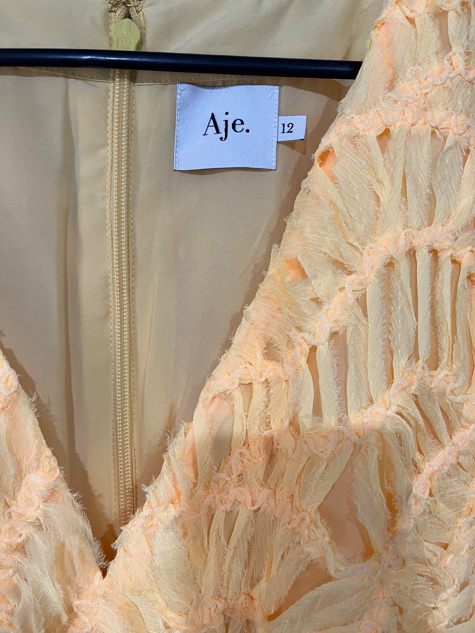 Aje.. Mimosa Cut Out Mini Dress Yellow Size 12 rrp $450 - Image 2
