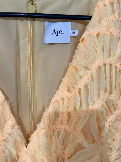 Aje.. Mimosa Cut Out Mini Dress Yellow Size 12 rrp $450 - Image 2