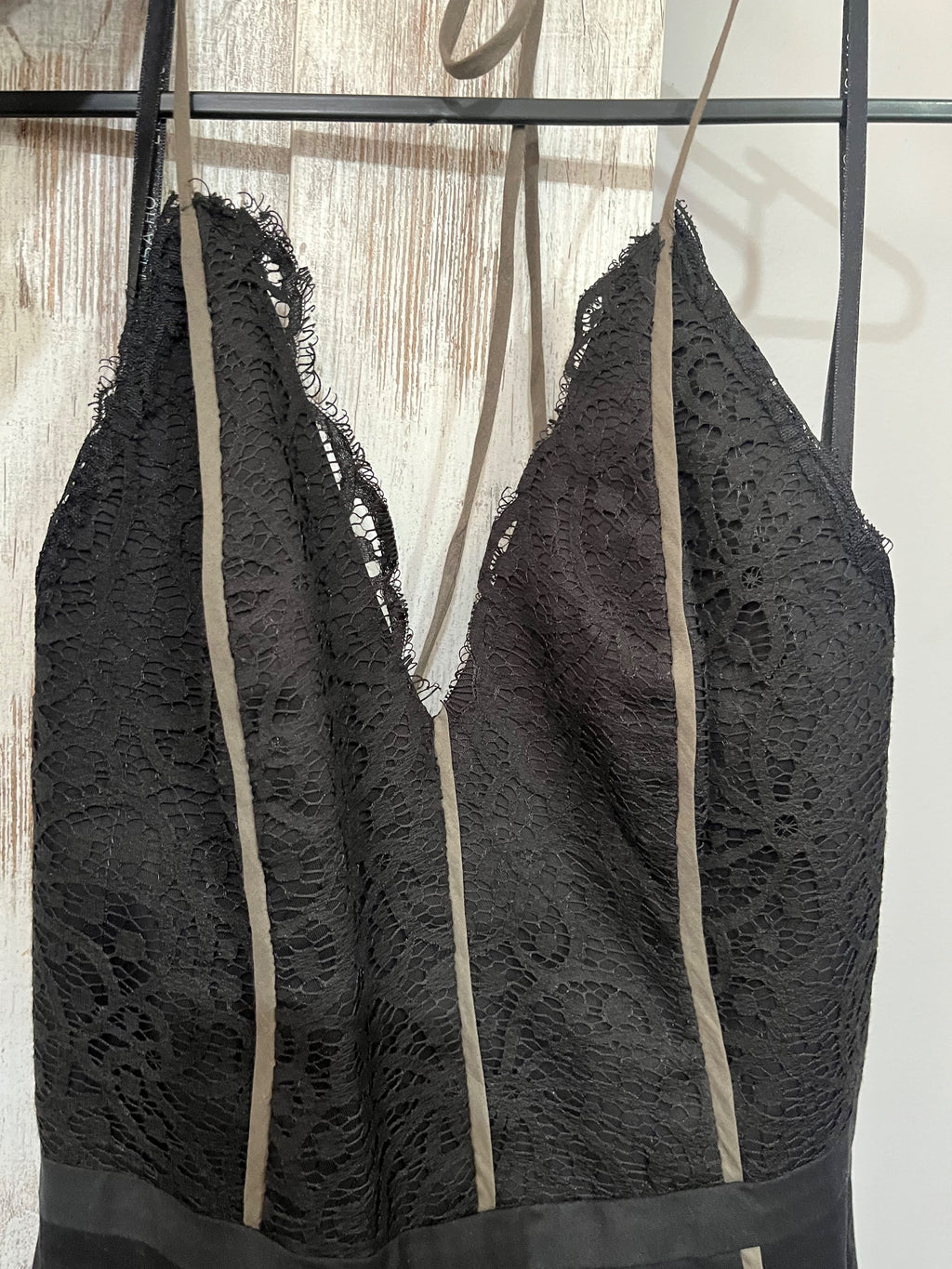 Lisa Ho Black Lace Halter Mini Dress - Image 2