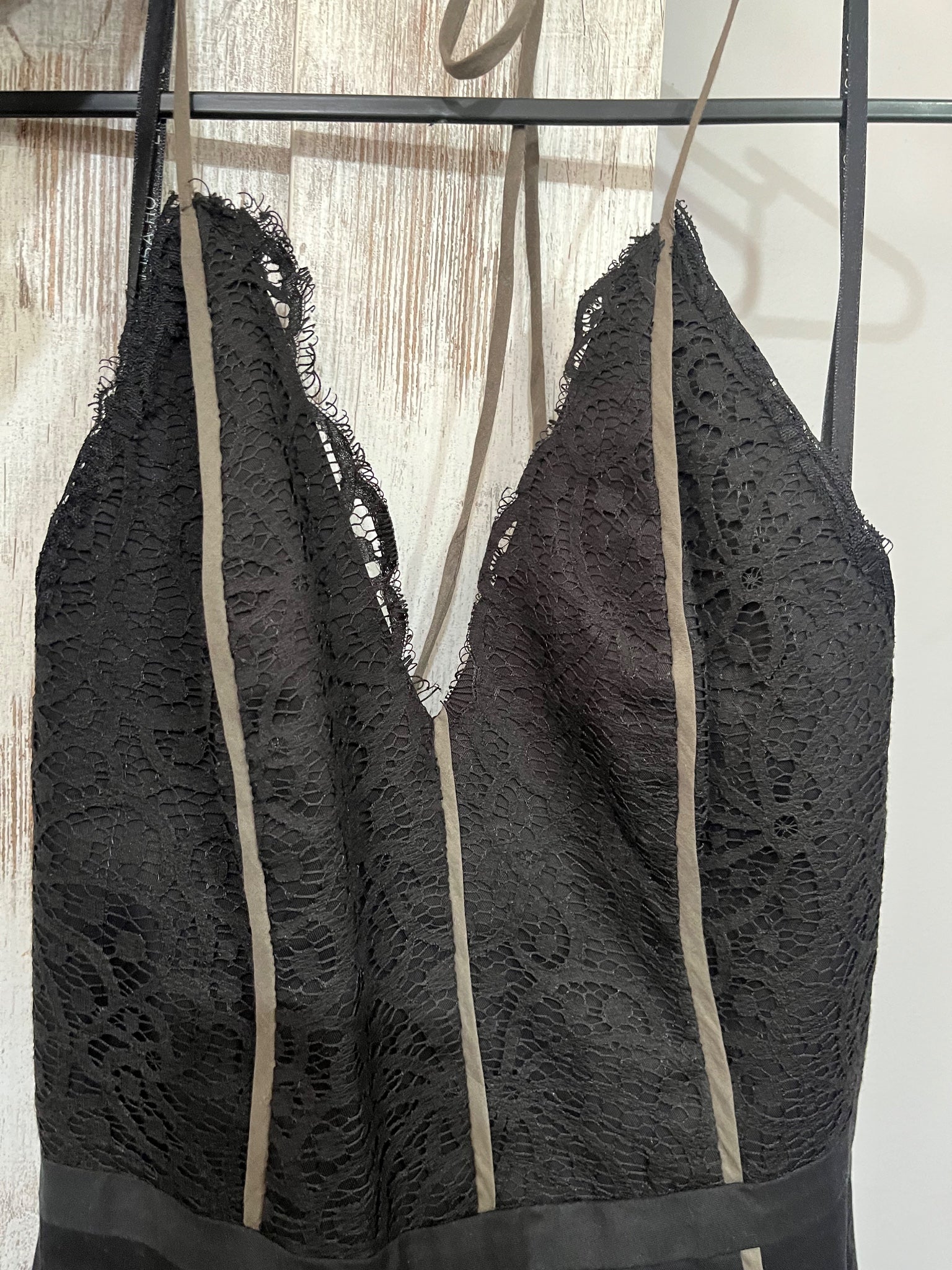 Lisa Ho Black Lace Halter Mini Dress - Image 2