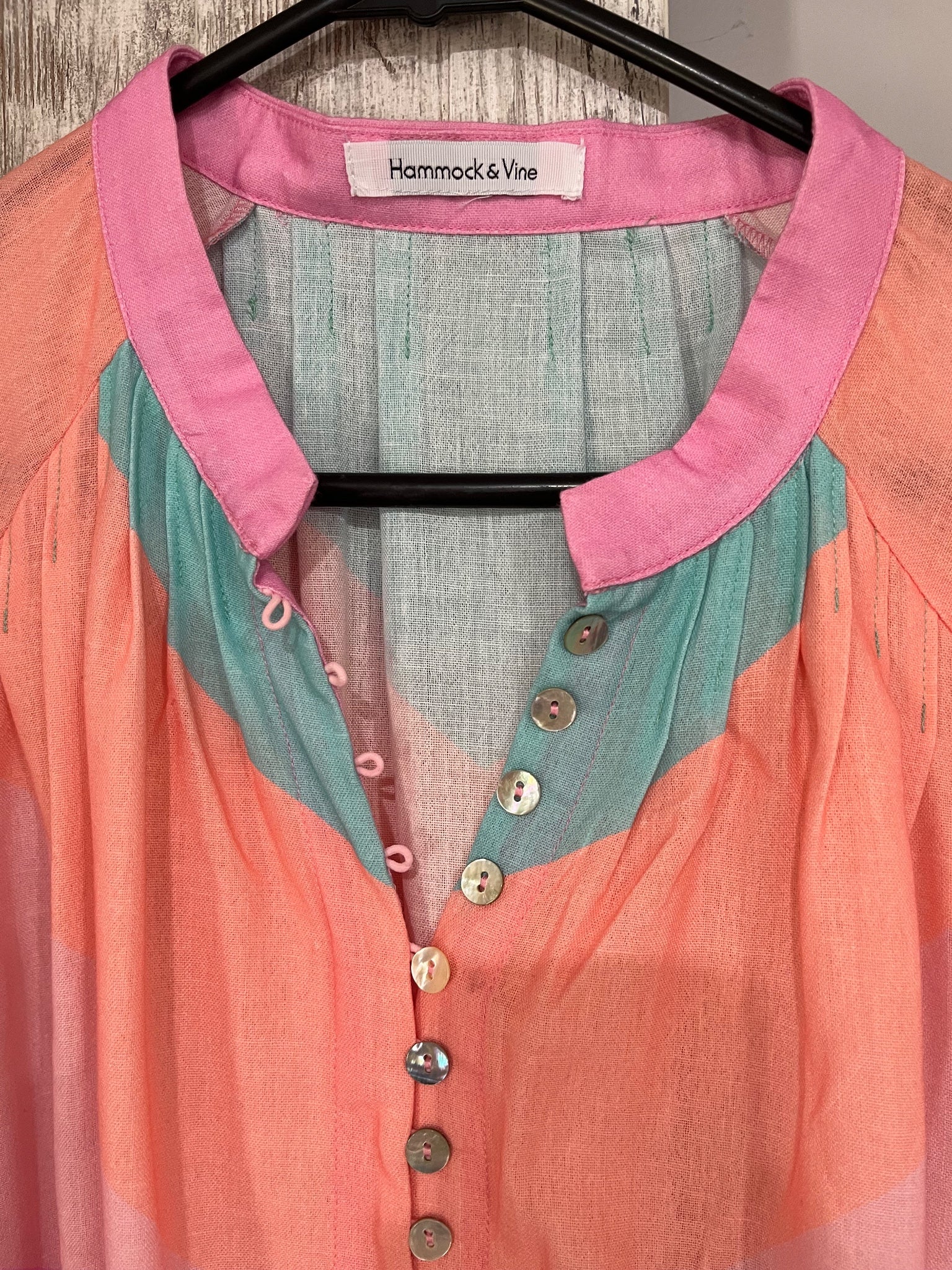 Hammock & Vine Chevron Stripe Button-Down Maxi Dress size 10 - Image 2