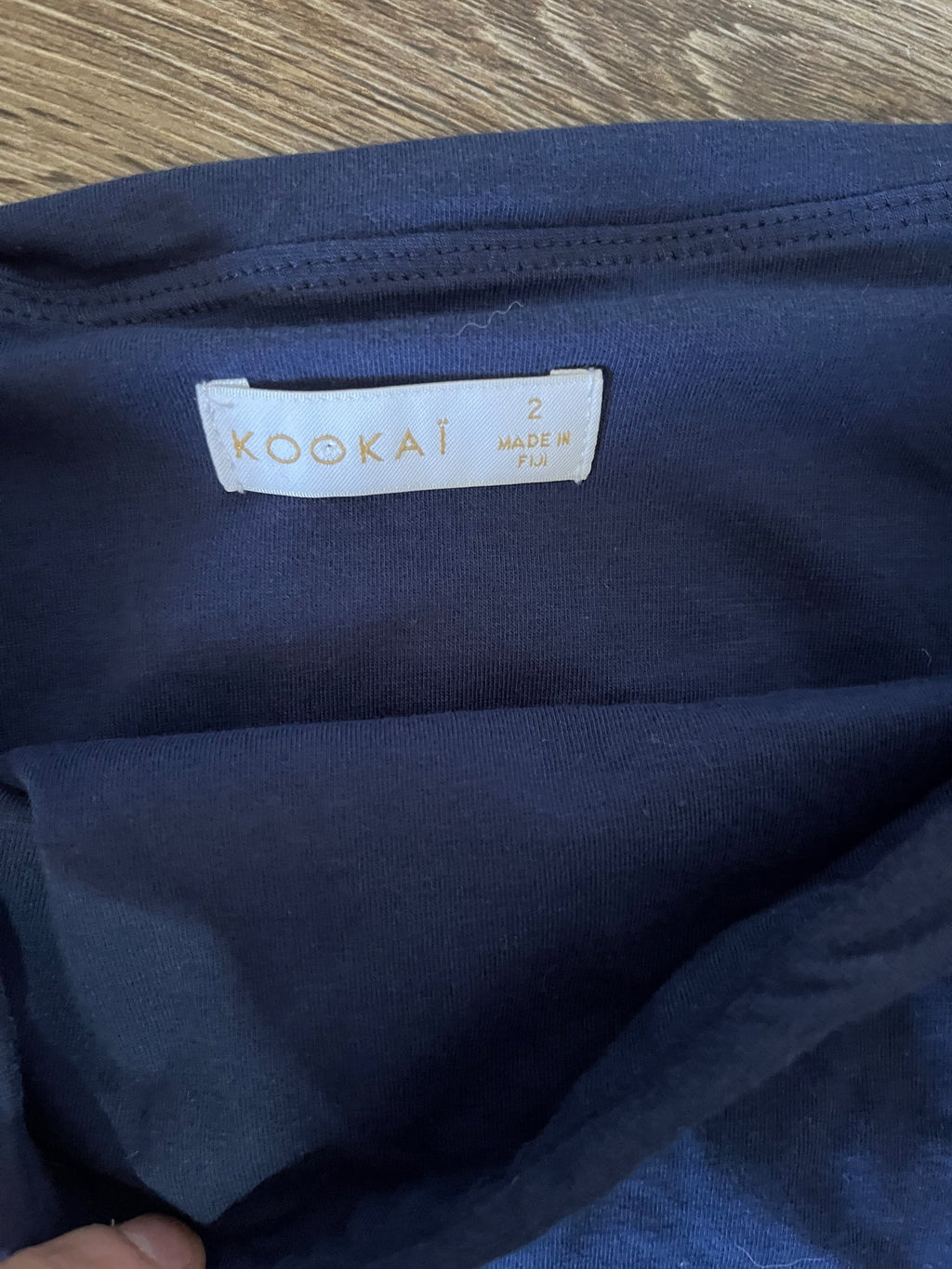 Kookai Blue Strapless Ruched Bodycon Midi Dress - Image 2