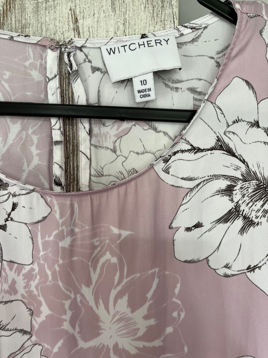 Witchery Floral Print Long Sleeve Blouse Size 10 - Image 3